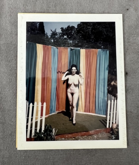 Vintage Pin Up Nude Female Model Polaroid Photo Photograph