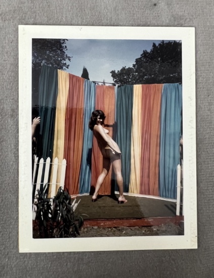 Vintage Pin Up Nude Female Model Polaroid Photo Photograph