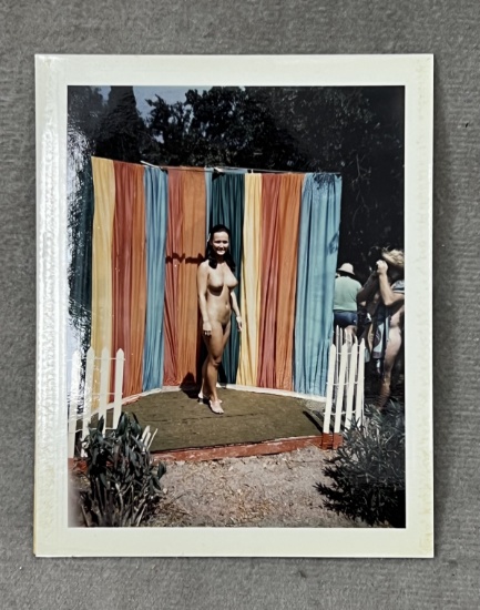 Vintage Pin Up Nude Female Model Polaroid Photo Photograph
