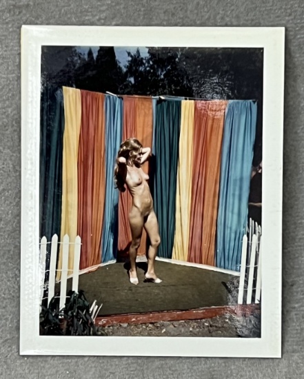 Vintage Pin Up Nude Female Model Polaroid Photo Photograph