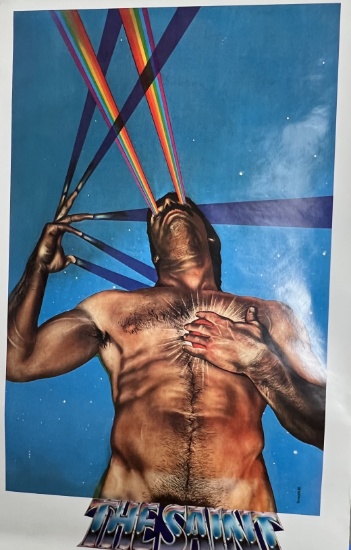 The Saint movie poster vintage 1980s gay male interest original poster nude