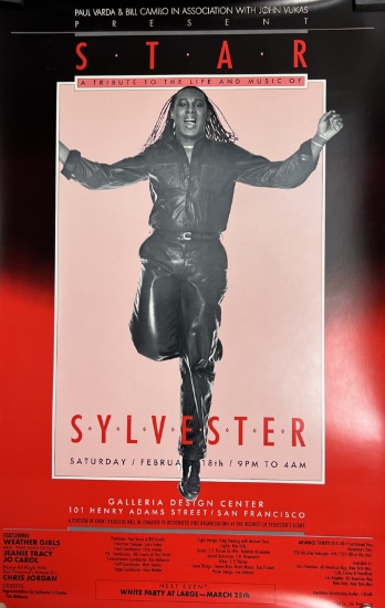 Vintage Stars Sylvester a tribute to the life and music exhibition poster event