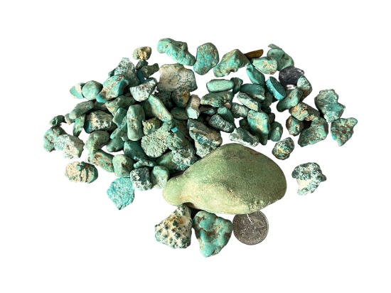Vintage old turquoise stone loose collection jeweler dealer Collection lot
