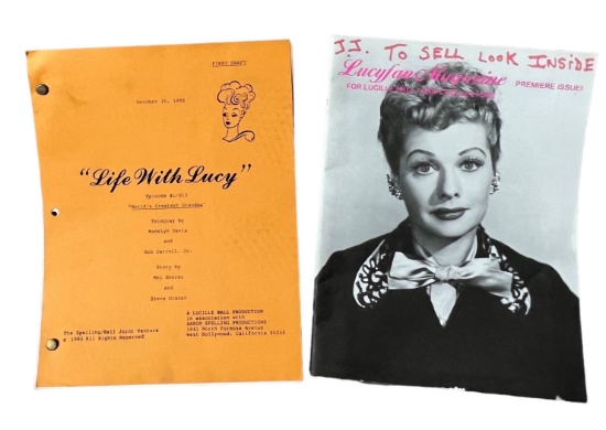 Original Life with Lucy Lucille Ball TV show 1986 movie script first draft