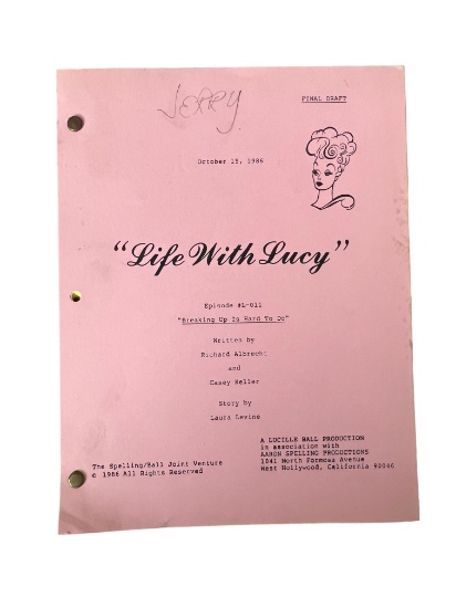 Original Life with Lucy Lucille Ball TV show 1986 movie script Final draft