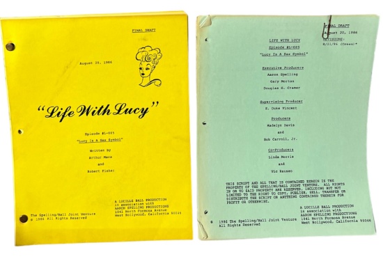 Original Life with Lucy Lucille Ball TV show 1986 movie script Final draft