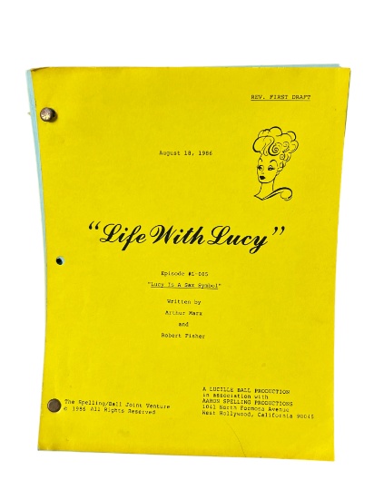 Original Life with Lucy Lucille Ball TV show 1986 movie script revised first draft
