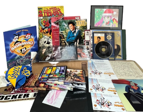 Vintage collection animation comic Elvis Presley dealer box lot