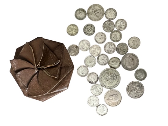 Antique vintage silver coin collection lot Great Britain