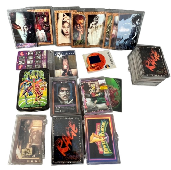 Vintage trading card collection lot Power Rangers X-Files rage and more
