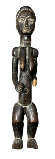 African carved large wood statue