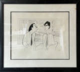 Al Hirschfeld find art lithograph pencil signed law and order with COA