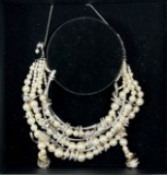 Chanel vintage choker necklace Pearl charm chain with earrings