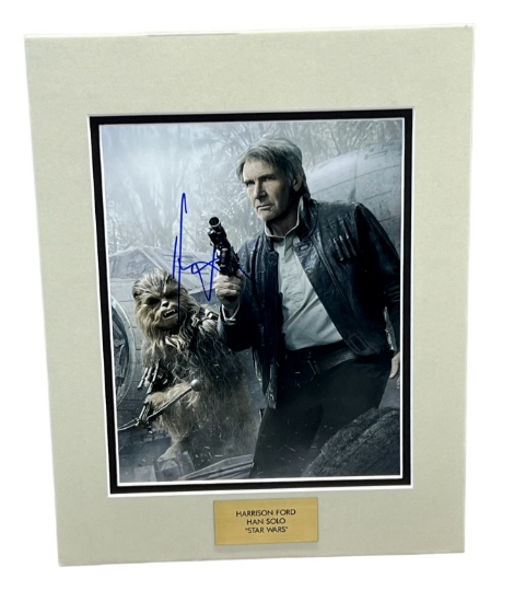 Star Wars Han Solo Harrison Ford signed 8 x 10 photo with letter of authenticity