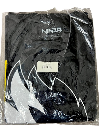 Ninja exclusive silhouette vintage black T-shirt large size