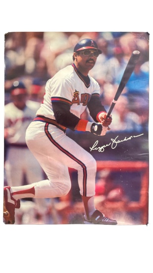 Vintage Original 1979 Reggie Jackson Angels Signature Poster