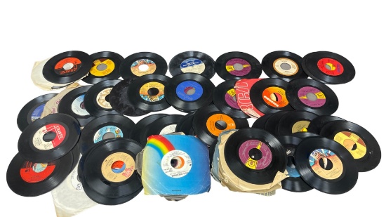 Vintage 45 RPM Vinyl Record Collection Lot