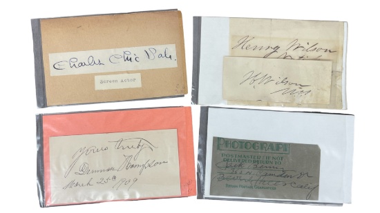 Vintage Signature Autograph Collection Lot