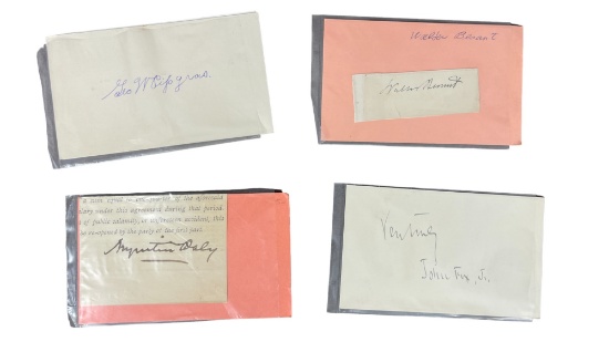 Vintage Signature Autograph Collection Lot