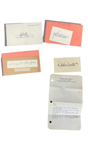 Vintage Signature Autograph Collection Lot