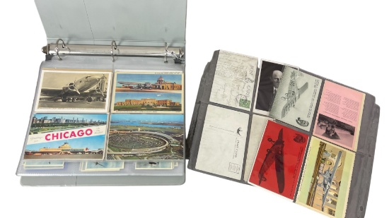 Vintage Aviation Plane Postcard Collection Binder