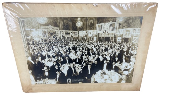 Vintage Photograph of The Peace Testimonial Dinner in Honor of the POTUS c.1913