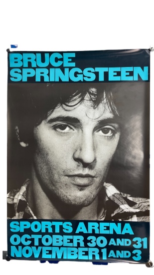 Vintage Original Bruce Springsteen 1980 The River Tour Rolled Concert Poster