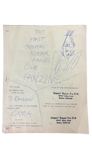 Jeepers Keeper Fan Club The Keeper Comic Strip and Biography of the Jeepers' Creepers Show