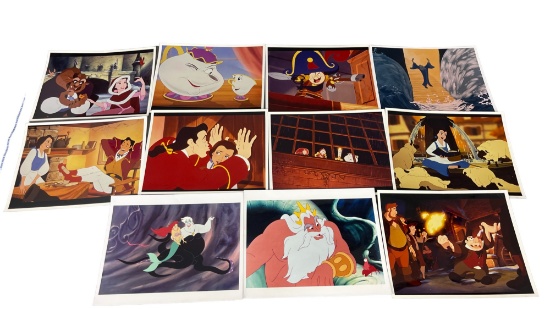 Vintage Disney Beauty and the Beast and The Little Mermaid Animation Production Photograph Lot