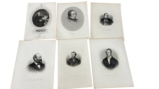 Vintage Etchings of US Presidents