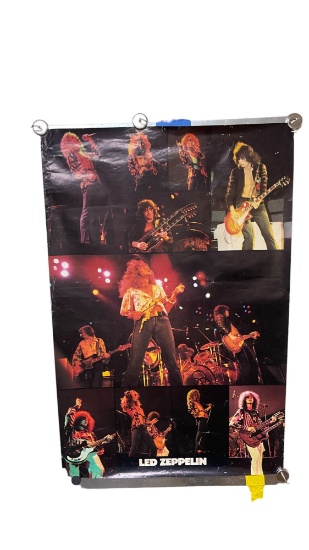 Vintage Led Zeppelin Concert Collage Poster