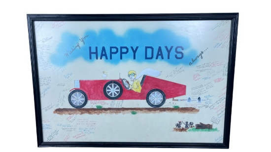 Happy Days Farewell Watercolor Signed Painting