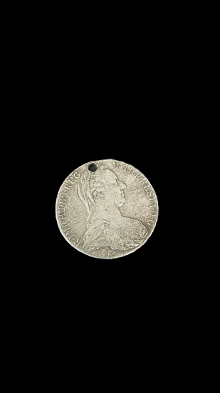 Original 1780 S.f. Austria Hungry Milan 1 Thaler Silver Coin M Theresa