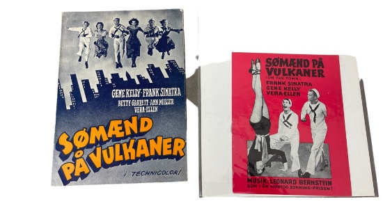 Somaend Pa Vulkaner "On The Town" 1949 Movie Foreign Program Gene Keny Collection Lot