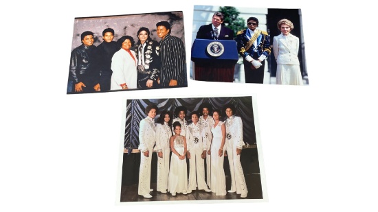Orginal Photograph Of President Ronald Reagan Michael Jackson & First lady Nancy Reagan