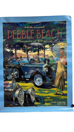 Rare 48 Annual Pebble Beach Concours d'Elegance 1998 Poster
