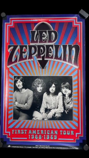 Led Zeppelin "First American Tour 1968-69" Advertisment Poster 1991