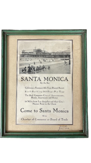 1912 Santa Monica Attraction Print