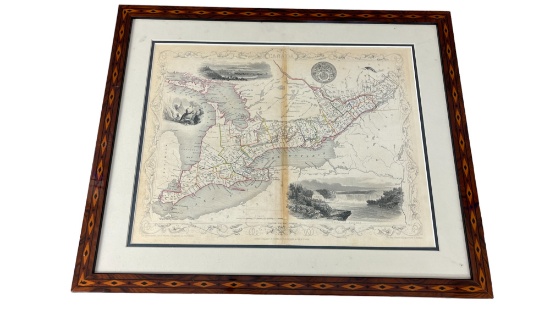 Vintage Map of "West Canada" by John Tallis c.1850