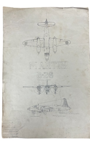 The Black Scimitar and Martin B-26 Sketches
