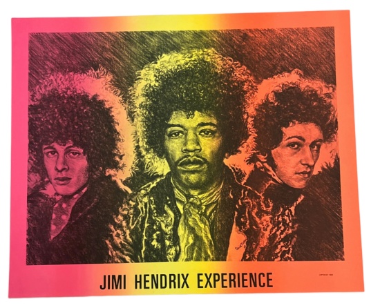 Vintage Original 1969 Jimi Hendrix "Experience" Poster by David Mosley