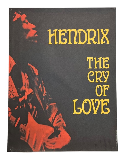 Vintage Original Jimi Hendrix The Cry of Love 1971 Promo Poster