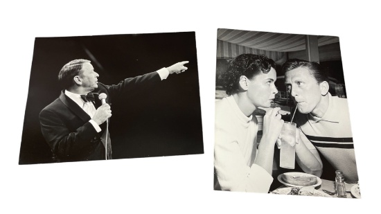 Original Garrett Murray Photograph of Frank Sinatra and Kirk and Diana Douglas