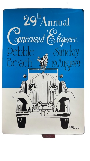 Vintage Original 29th Annual Concours D'Elegance Poster