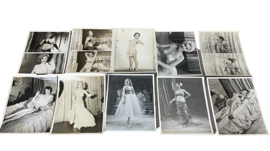 Vintage 1950's Original Burlesque Nude Pin Up Model Risque 8x10 Black and White Photographs