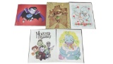 Horror Halloween Lithograph Etching Prints Lot