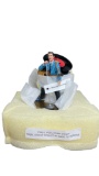 The Franklin Mint Graceland Elvis Love Me Tender Figurine with Glass Dome Display