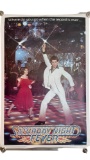 Vintage 1977 Saturday Night Fever John Travolta Movie Poster