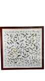 Hermes Paris Framed Plumes Silk Scarf