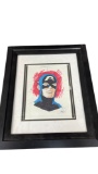 Marvel Captain America Signed Color Sketch